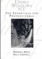Using Windows Nt The Essentials for Professionals cover