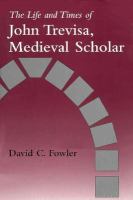 The Life and Times of John Trevisa, Medieval Scholar cover