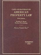 Cases and Materials on American Property Law cover