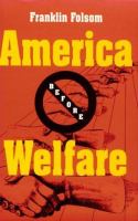 America Before Welfare cover