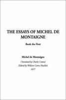 The Essays of Montaigne, Book 1 cover
