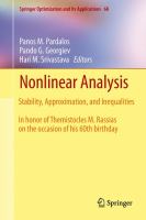 Nonlinear Analysis : Stability, Approximation, and Inequalities cover