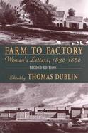 Farm to Factory Women's Letters, 1830-1860 cover