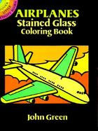 Airplanes Stained Glass Coloring Book cover