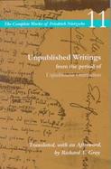 Unpublished Writings from the Period of Unfashionable Observations (volume11) cover