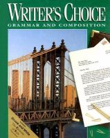 Writers Choice Grammar and Composition cover
