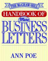 McGraw-Hill Handbook of More Business Letters cover