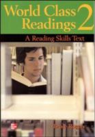 World Class Readings: A Reading Skills Series Text- BOOK 2 SB cover
