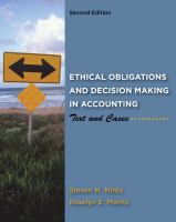Ethical Obligations and Decision-Making in AccountingText and Cases cover