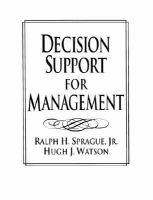Decision Support for Management cover