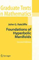 Foundations of Hyperbolic Manifolds cover