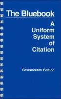 Bluebook:uniform System of Citation cover
