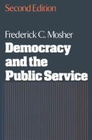 Democracy and the Public Service cover