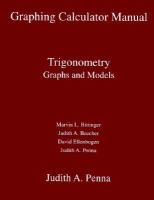 Graphing Calculator Manual to Accompany Trigonometry, Graphs and Models, 1e cover
