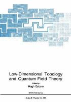 Low-Dimensional Topology and Quantum Field Theory cover