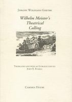 Wilhelm Meister's Theatrical Calling cover