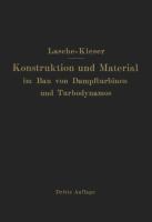 Konstruktion und Material Im Bau Von Dampfturbinen und Turbodynamos cover