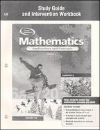 Mathematics: Applications and Concepts, Course 2, Study Guide and Intervention Workbook cover