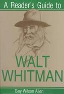 Reader's Guide to Walt Whitman cover