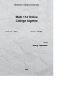 Online: Math 114 Online College Algebra Coursepack cover