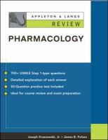 Appleton and Lange Review of Pharmacology (Appleton , &,  Lange's Quick Review) cover