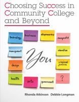 Choosing Success in Community College and Beyond cover