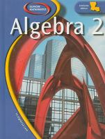 Glencoe Algebra 2 Louisiana Student Edition cover