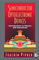 Semiconductor Optoelectronic Devices- Introduction to Physics and Simulation cover