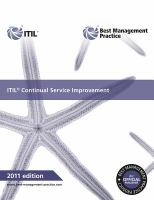 ITIL Continual Service Improvement cover