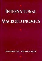 International Macroeconomics cover