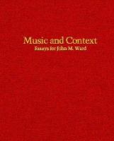 Music and Context Essay for John M. Ward cover