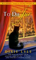 To Die Fur cover