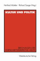 Kultur Und Politik Brechungen Der Fortschrittsperspektive Heute  Fur Iring Fetscher cover