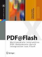 PDF@Flash : Multimediale Interaktive PDF-Dokumente Durch Integration Von Flash cover