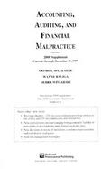 Accounting, Auditing, and Financial Malpractice cover