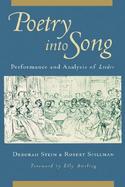 Poetry into Song Performance and Analysis of Lieder cover