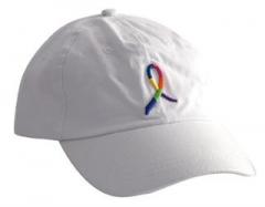 Multi-Color Awareness Ribbon White Cap cover
