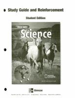 Glencoe iScience, Level Green, Grade 7, Reinforcement and Study Guide, Student Edition cover