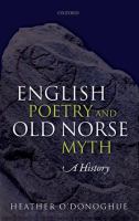 English Poetry and Old Norse Myth : A History cover