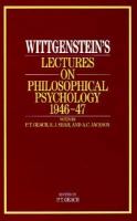 Wittgenstein's Lectures on Philosophical Psychology, 1946-47 cover