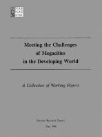 Meeting Megacity Challenges: A Role for Innovation and Technology cover