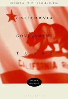 California Government Today: Politics of Reform cover
