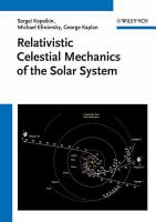 Relativistic Celestial Mechanics of the Solar System cover