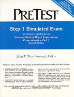 Pretest National Medical Board Examination Comprehensive Part I: Previously Published as National Me cover