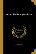 Archiv Fr Naturgeschichte cover