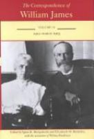 The Correspondence of William James William and Henry, 1861-1884 (volume1) cover