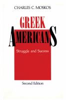 Greek Americans Struggle and Success cover
