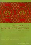 Sources of Japanese Tradition From Earliest Times to 1600 (volume1) cover