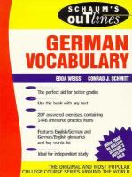 Schaum's Outline of German Vocabulary cover
