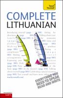 Complete Lithuanian: A Teach Yourself Guide cover